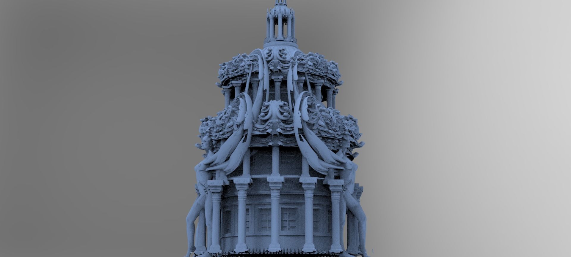 Art Deco Sun Global towers collection 1 3D model_11
