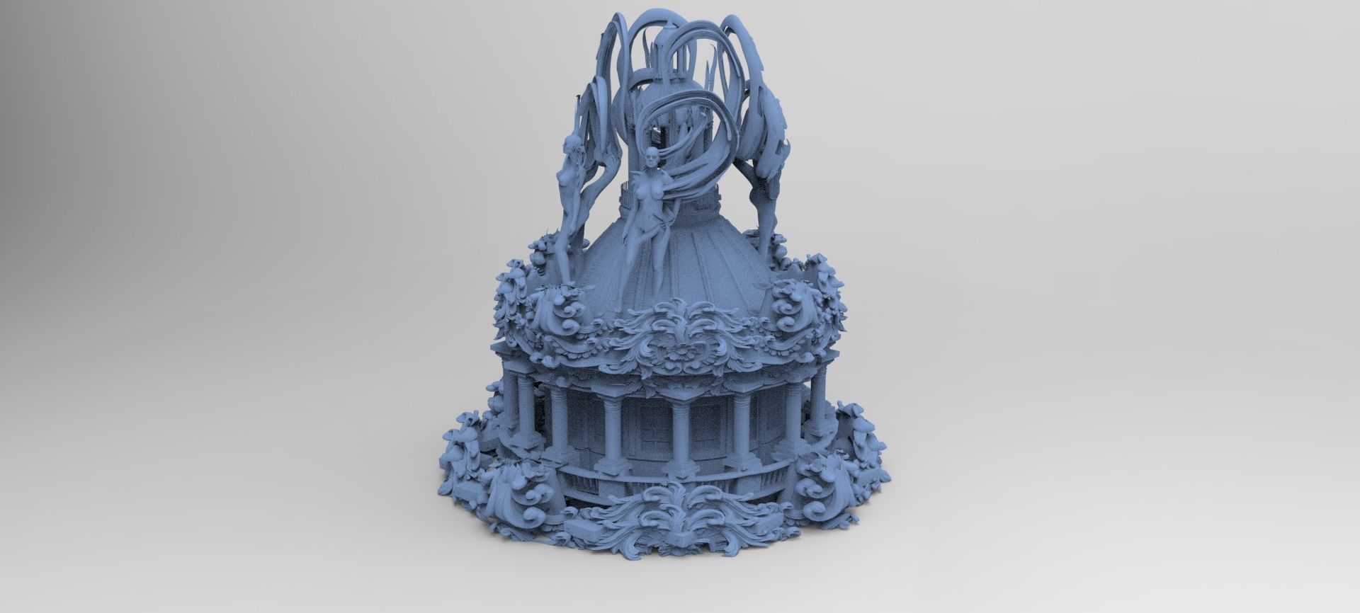 Art Deco Sun Global towers collection 1 3D model_17