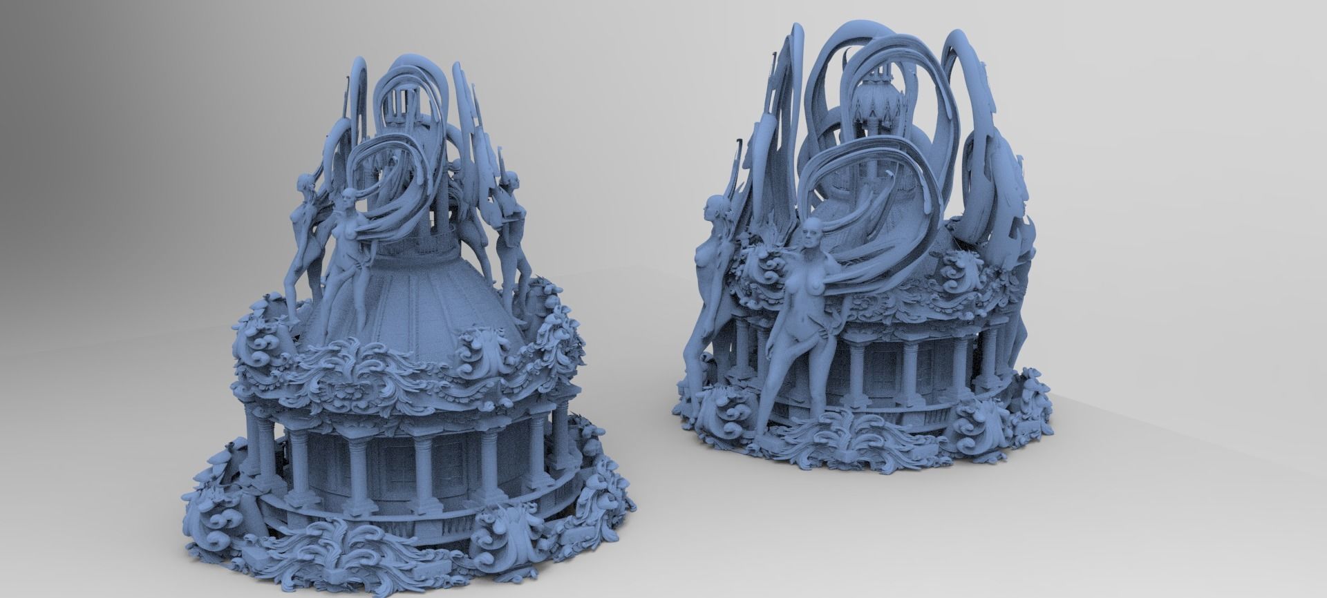 Art Deco Sun Global towers collection 1 3D model_15