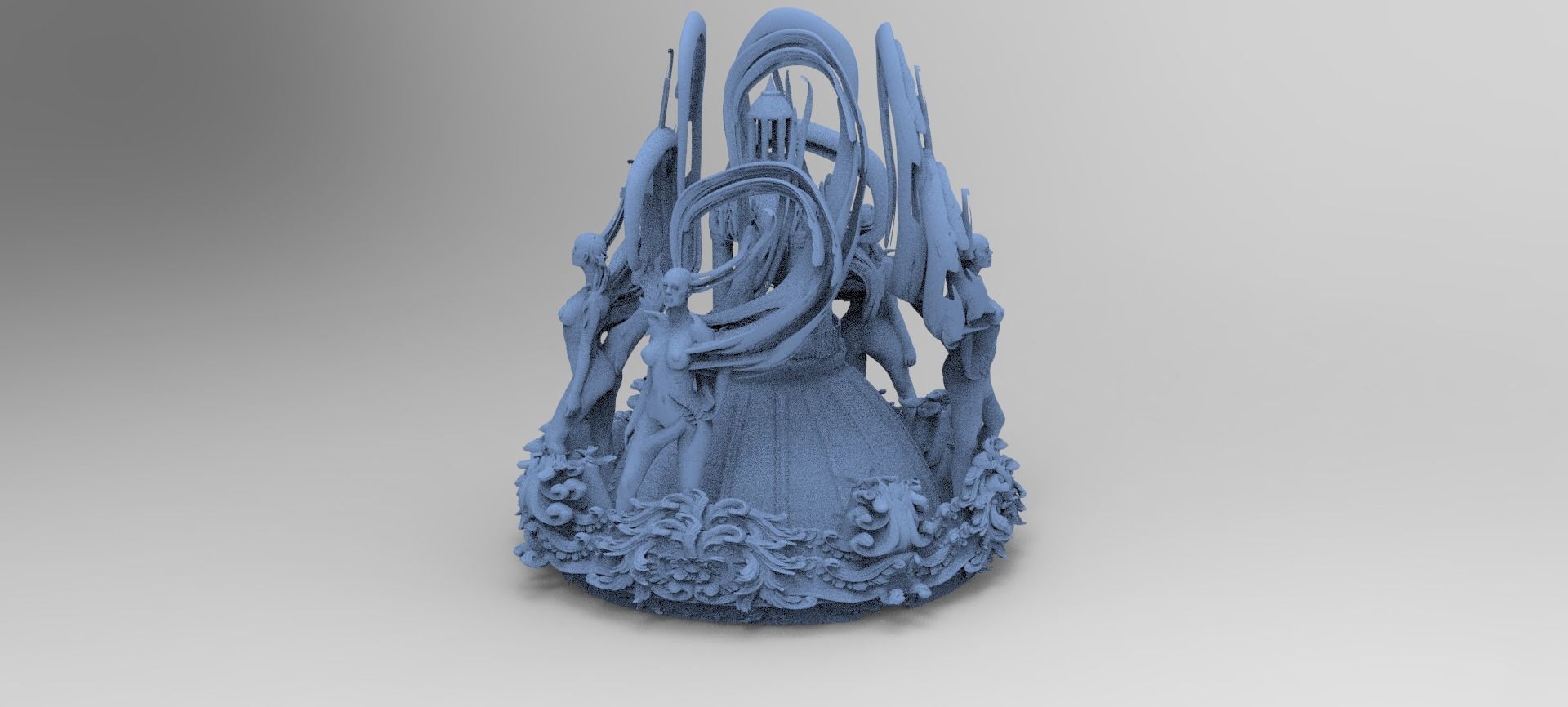 Art Deco Sun Global towers collection 1 3D model_10