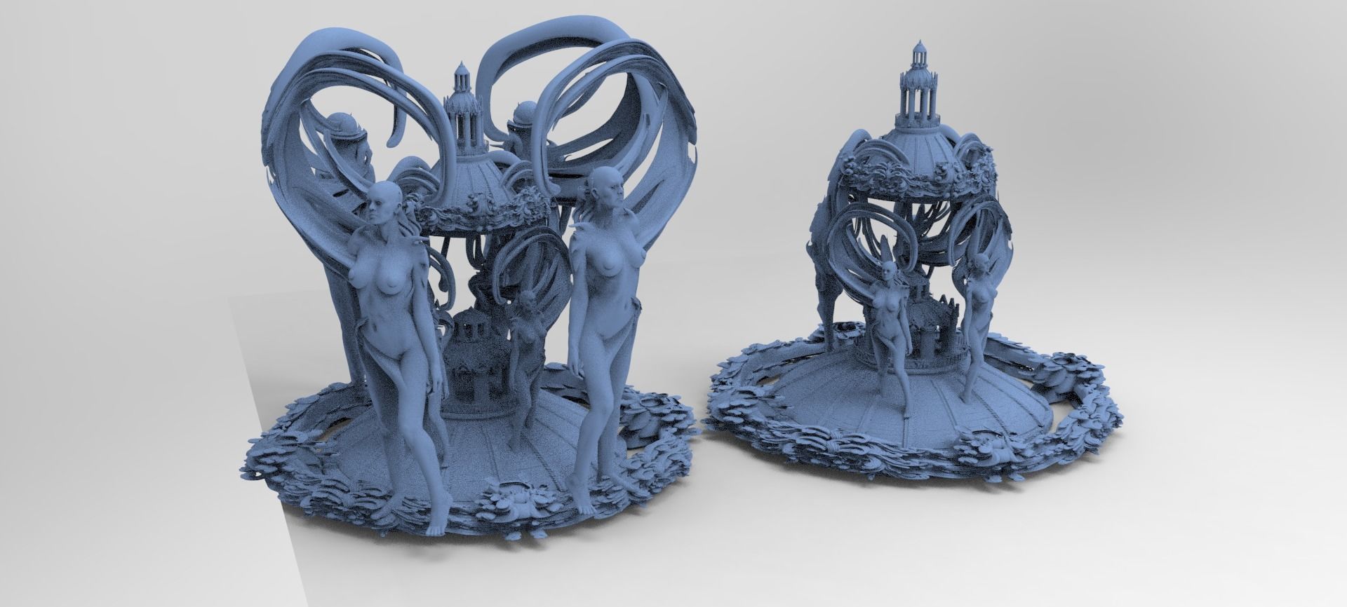 Art Deco Sun Global towers collection 1 3D model_1