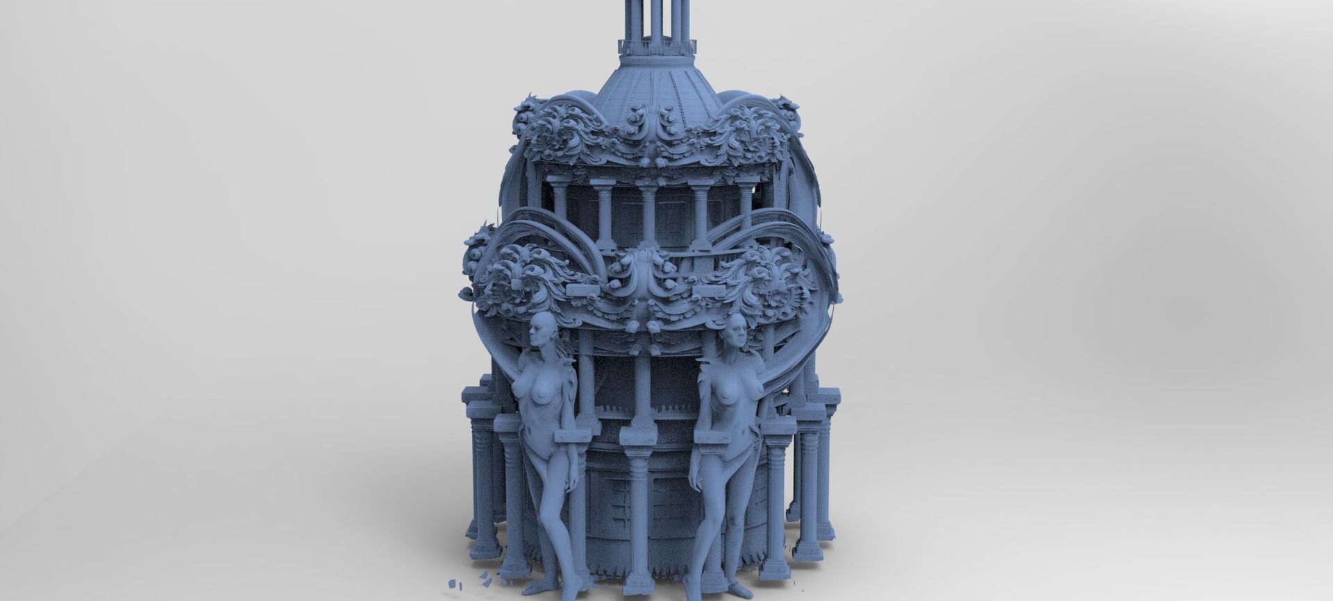 Art Deco Sun Global towers collection 1 3D model_18