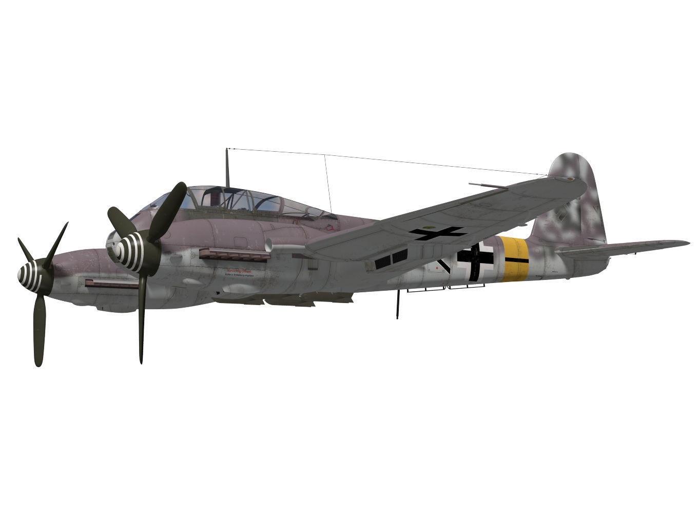 Messerschmitt Me 410 A1 Hornisse 3D model_2