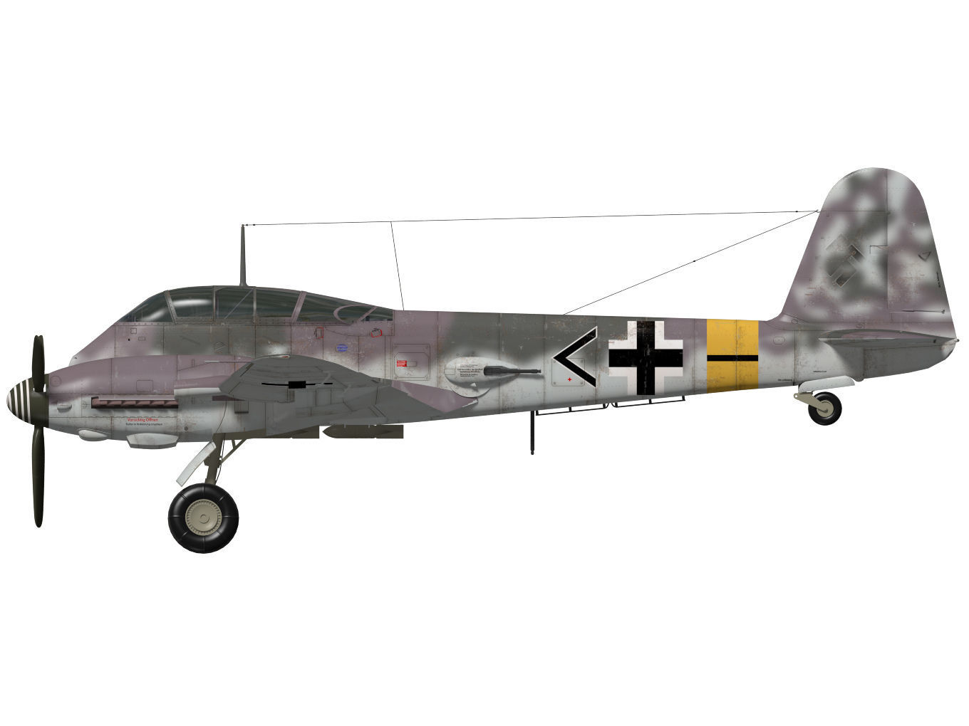 Messerschmitt Me 410 A1 Hornisse 3D model_11