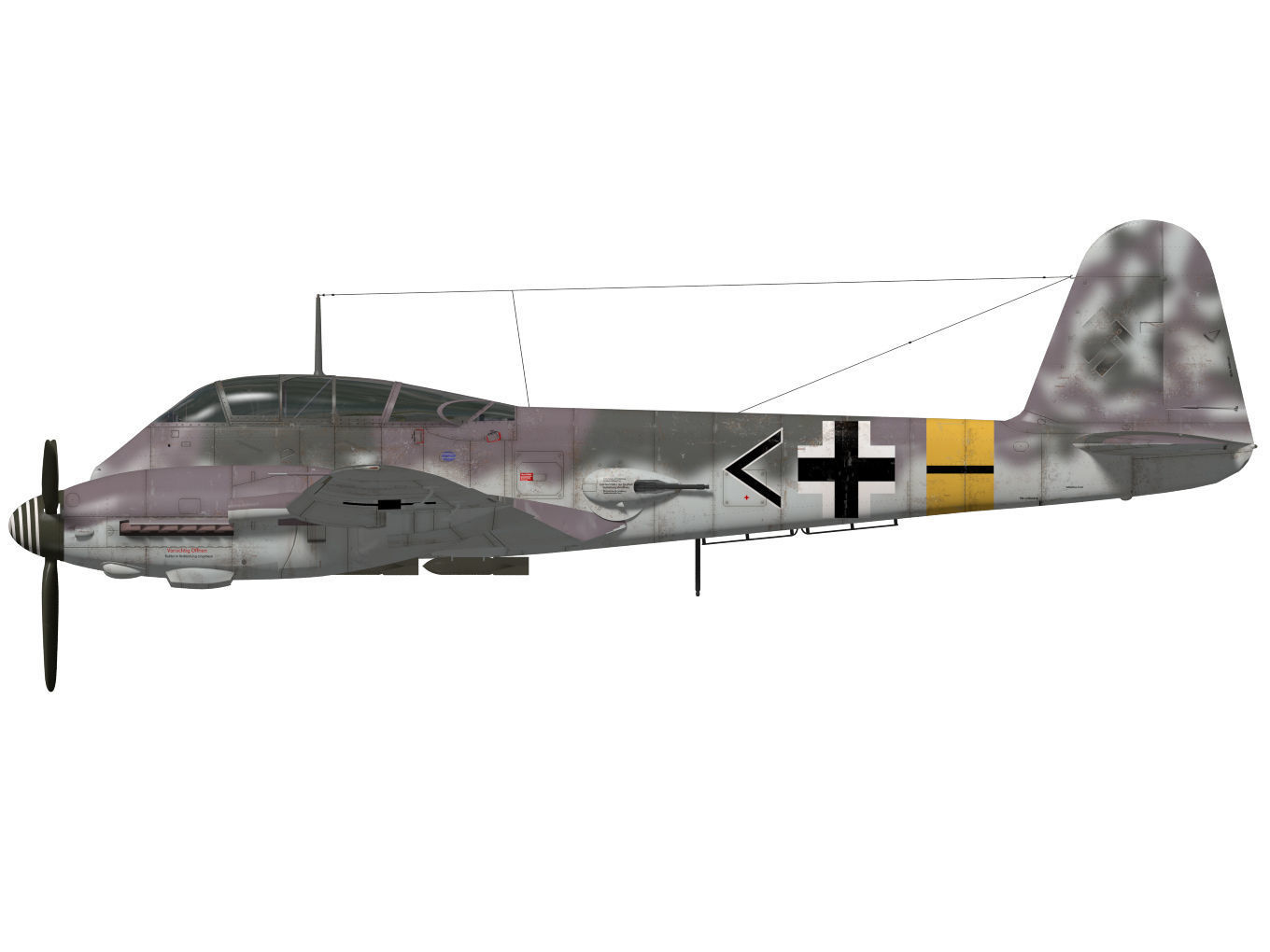 Messerschmitt Me 410 A1 Hornisse 3D model_10