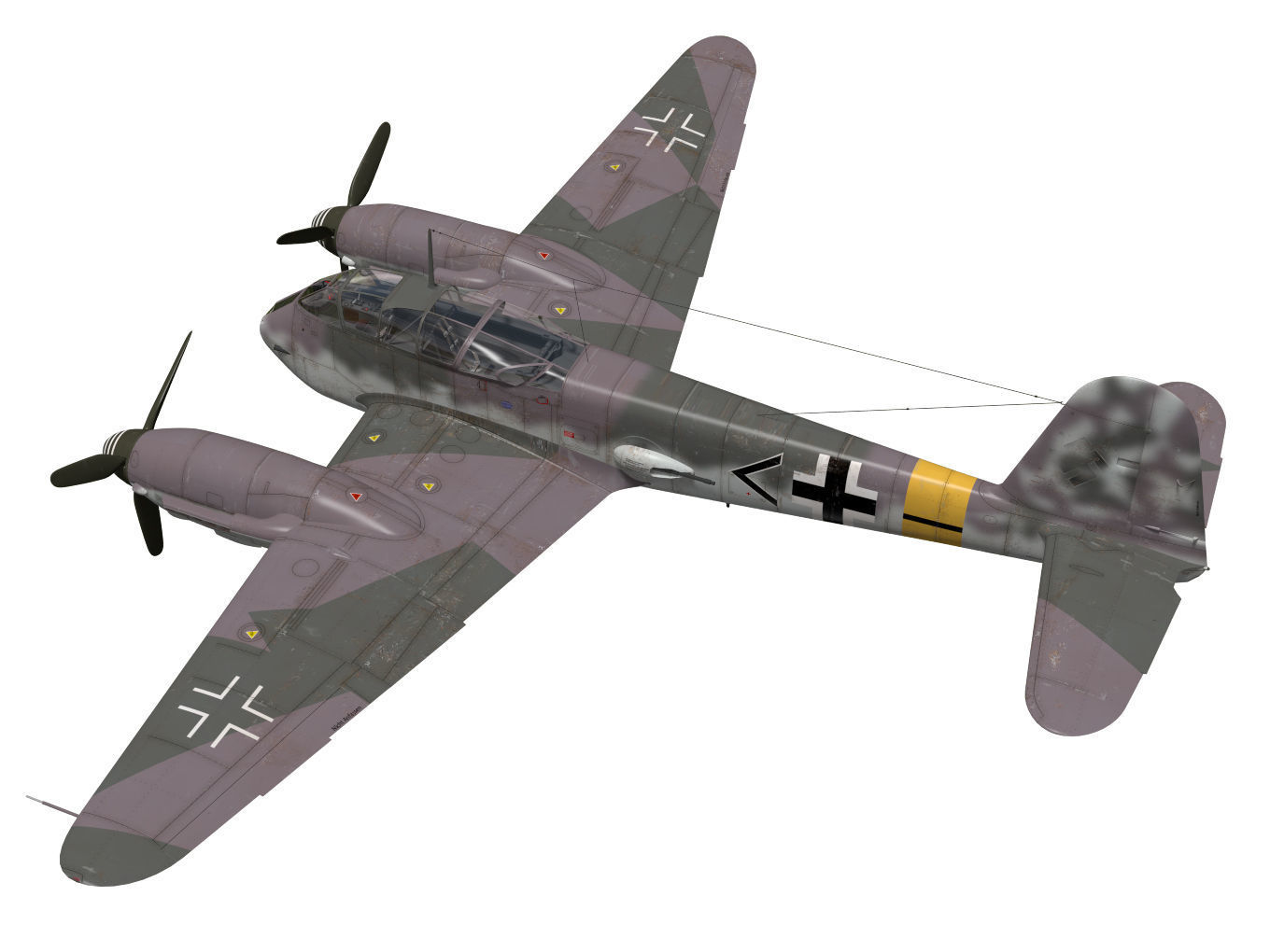Messerschmitt Me 410 A1 Hornisse 3D model_1