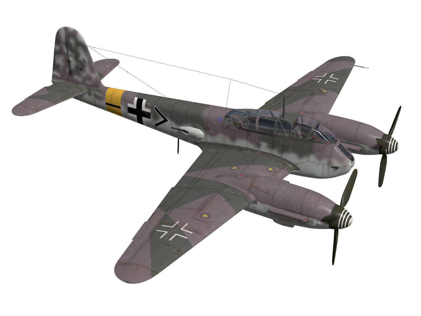 Messerschmitt Me 410 A1 Hornisse 3D model_5
