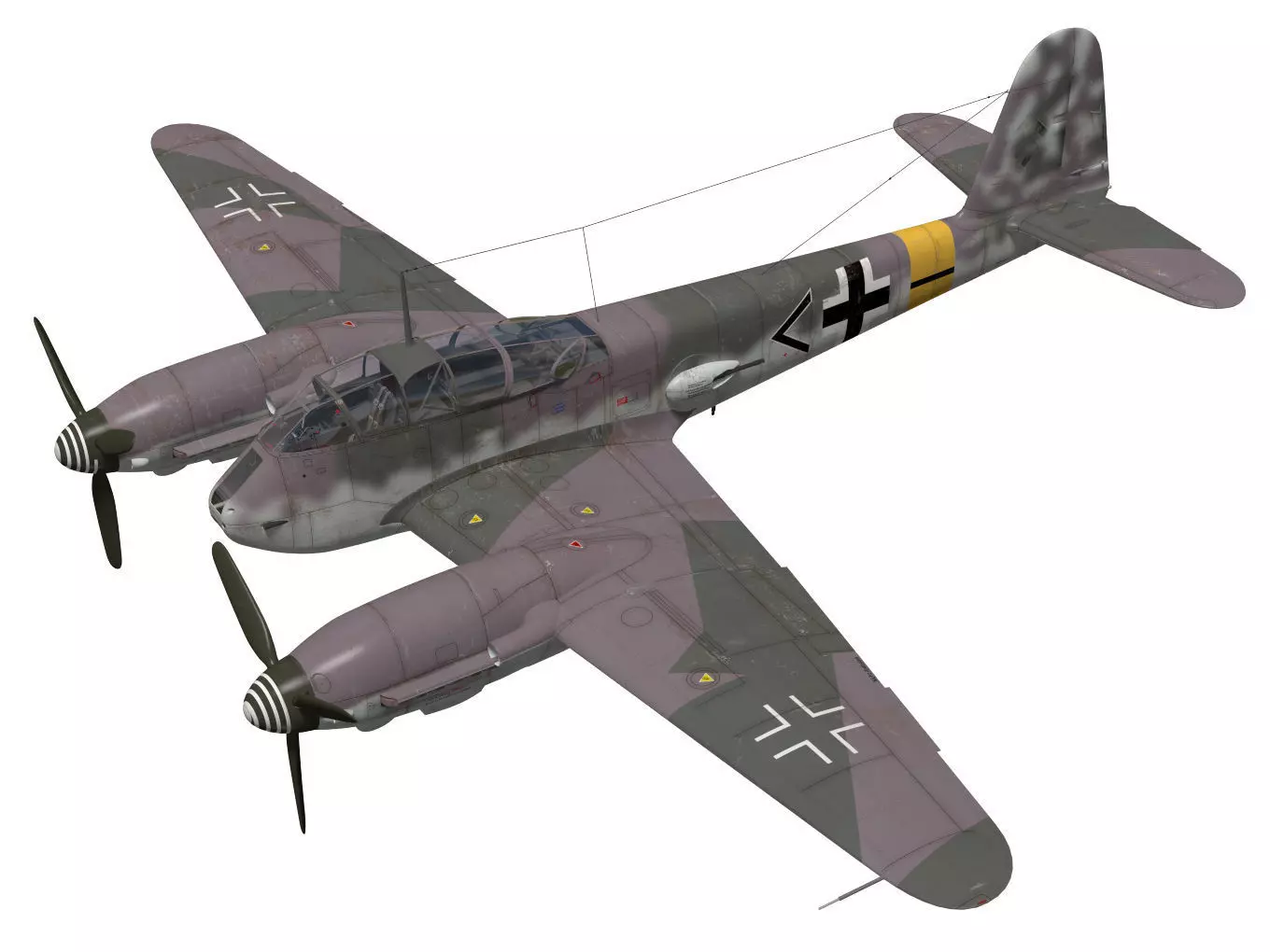 Messerschmitt Me 410 A1 Hornisse 3D model_0