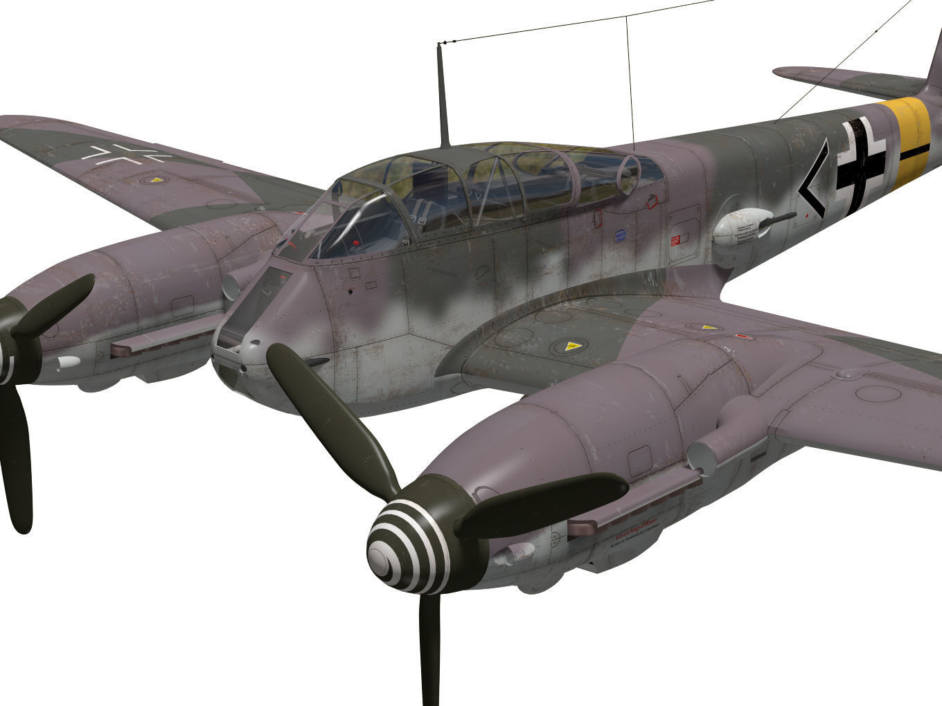 Messerschmitt Me 410 A1 Hornisse 3D model_4