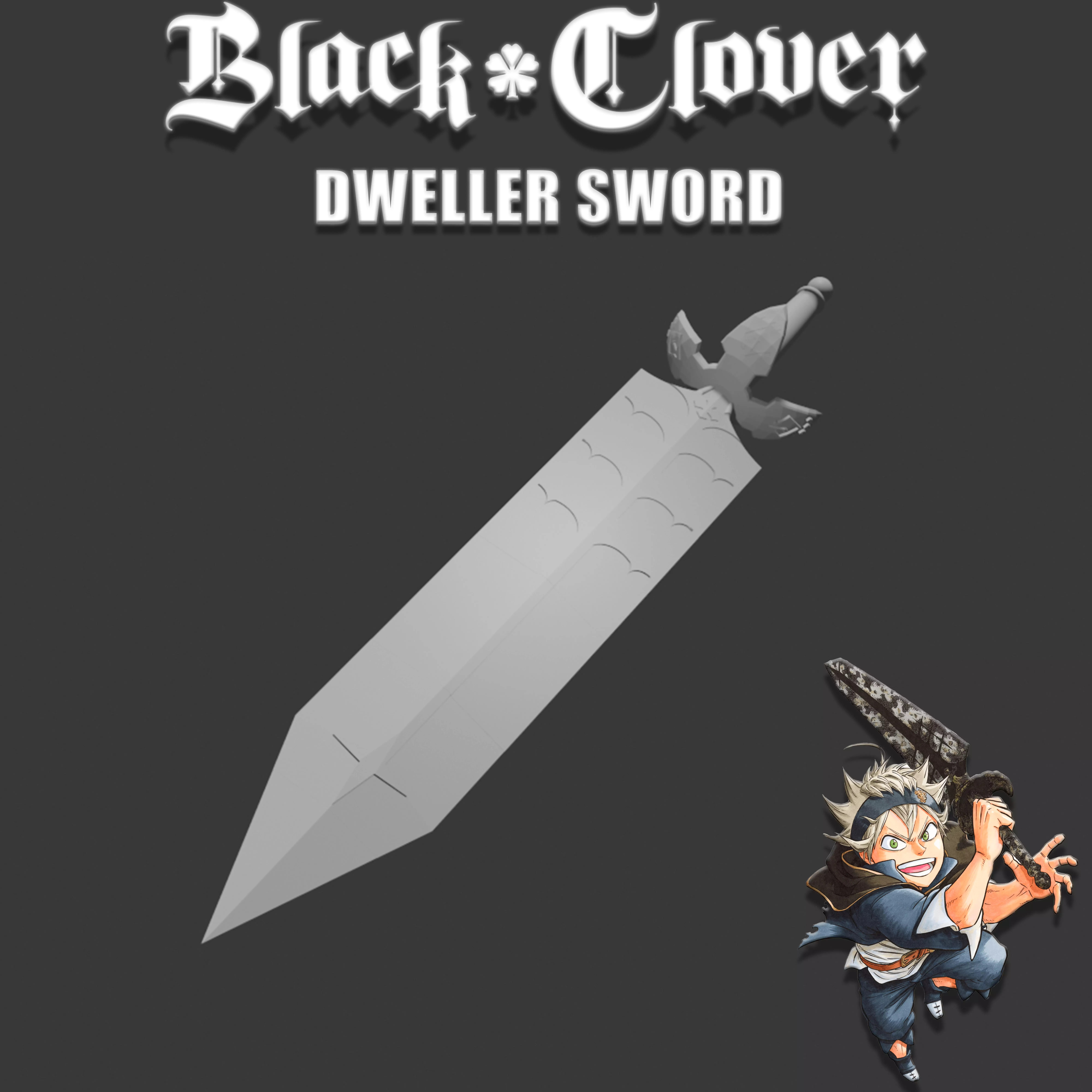 BLACK CLOVER ASTA DWELLER SWORD 3D print model_0