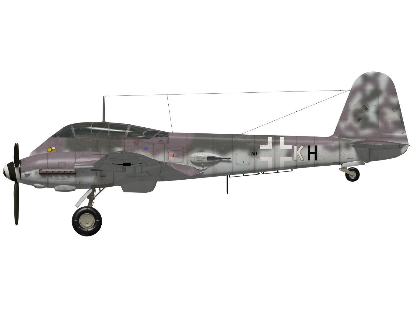 Messerschmitt Me 410 A1U2R4 Hornisse 3D model_11