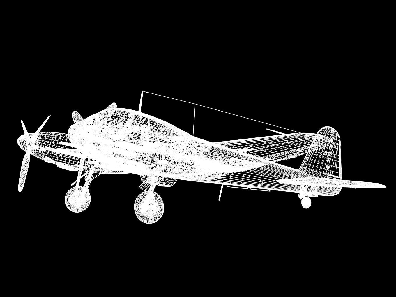 Messerschmitt Me 410 A1U2R4 Hornisse 3D model_17