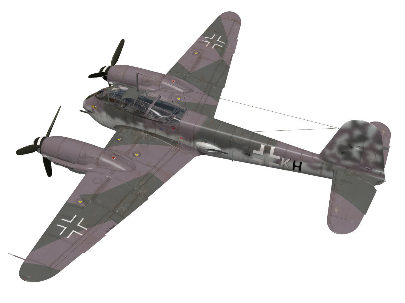 Messerschmitt Me 410 A1U2R4 Hornisse 3D model_1