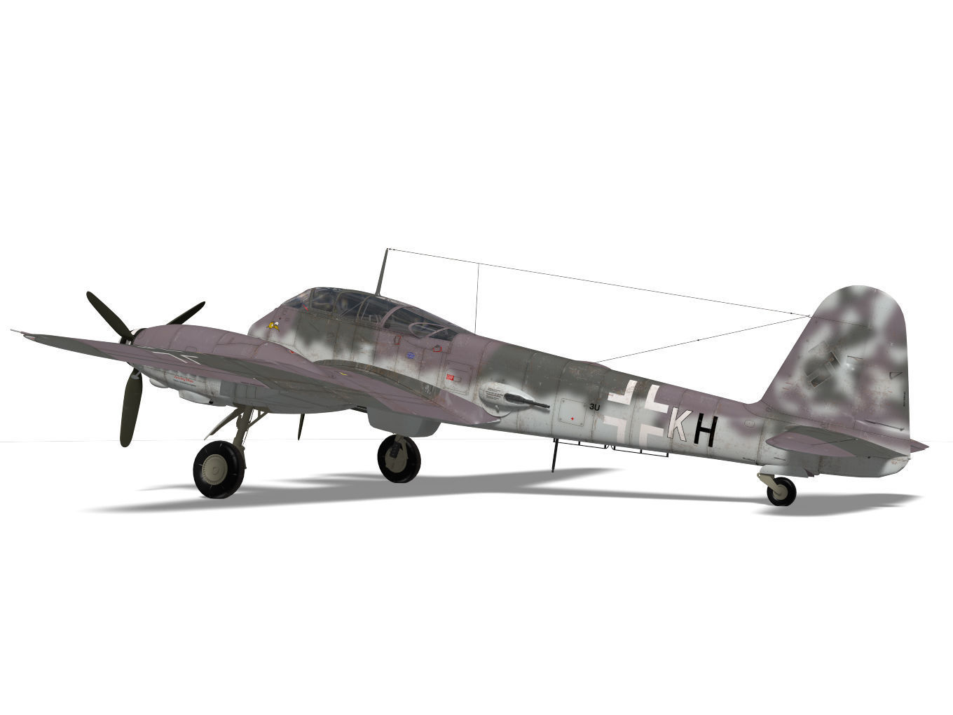 Messerschmitt Me 410 A1U2R4 Hornisse 3D model_7