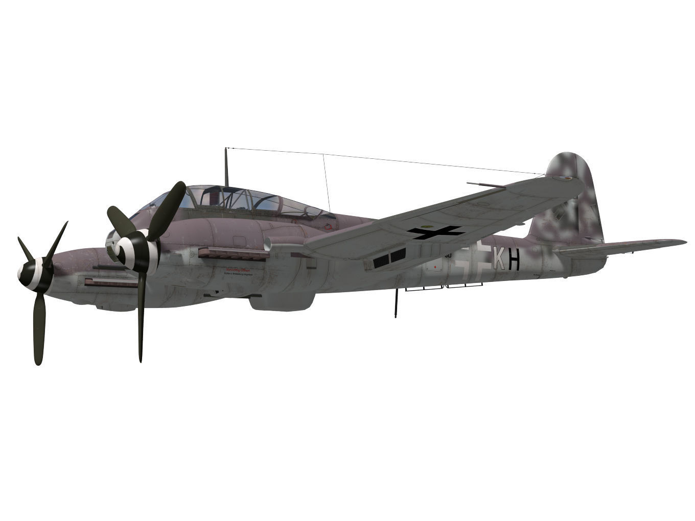 Messerschmitt Me 410 A1U2R4 Hornisse 3D model_2