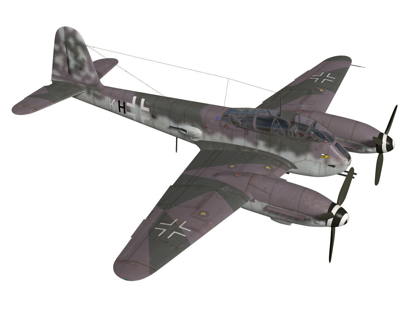 Messerschmitt Me 410 A1U2R4 Hornisse 3D model_5