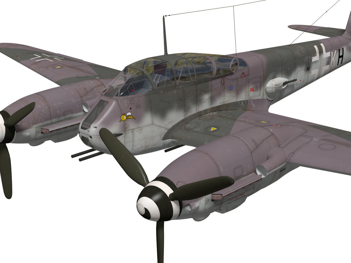 Messerschmitt Me 410 A1U2R4 Hornisse 3D model_4