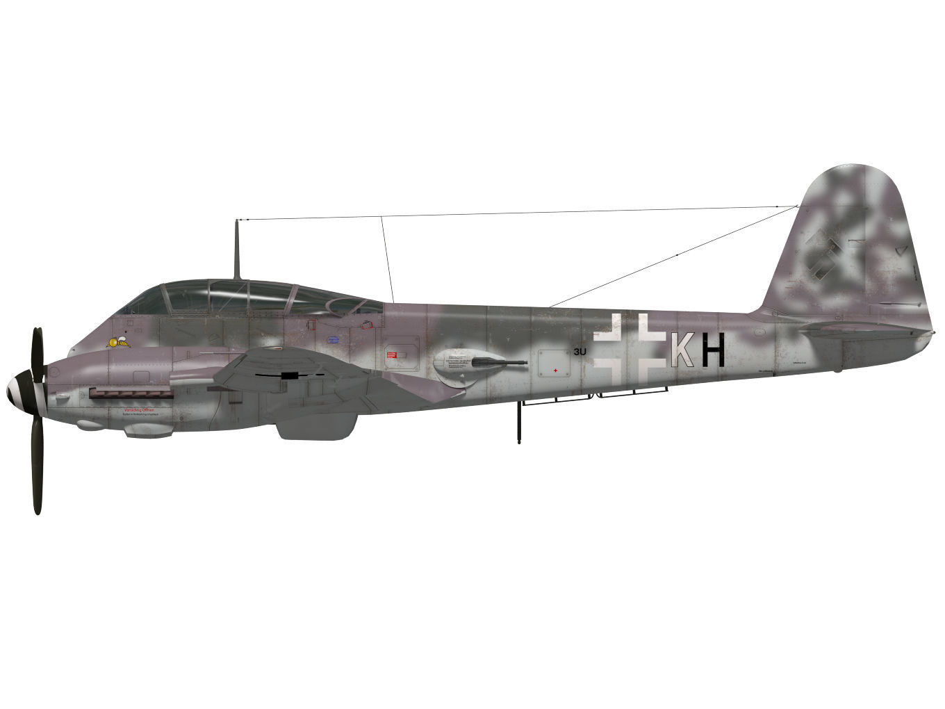 Messerschmitt Me 410 A1U2R4 Hornisse 3D model_10
