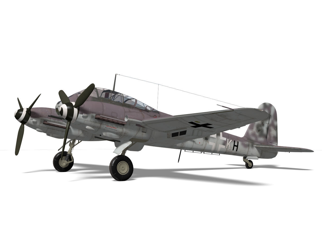 Messerschmitt Me 410 A1U2R4 Hornisse 3D model_6