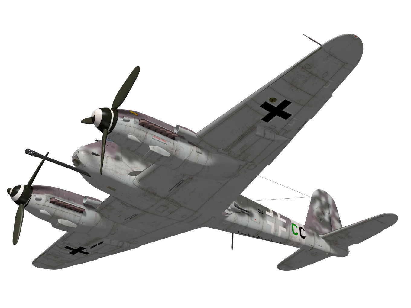 Messerschmitt Me 410 A1U4 Hornisse 3D model_3