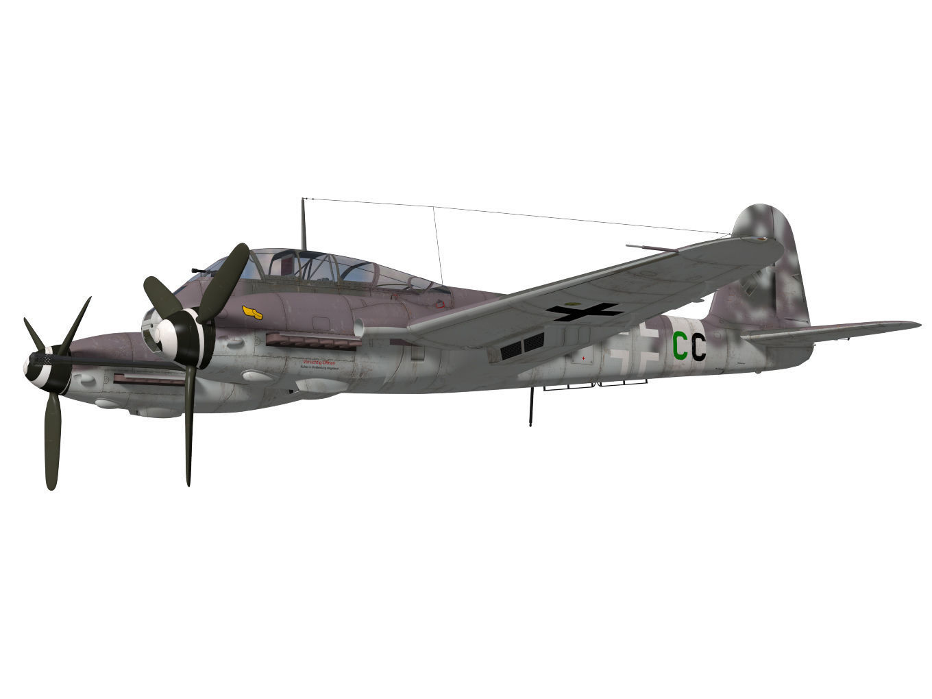 Messerschmitt Me 410 A1U4 Hornisse 3D model_2