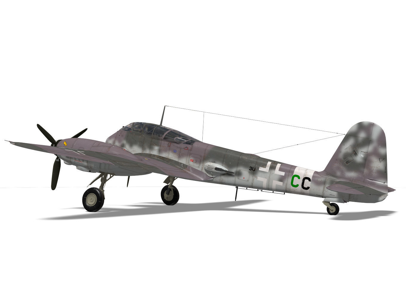 Messerschmitt Me 410 A1U4 Hornisse 3D model_7