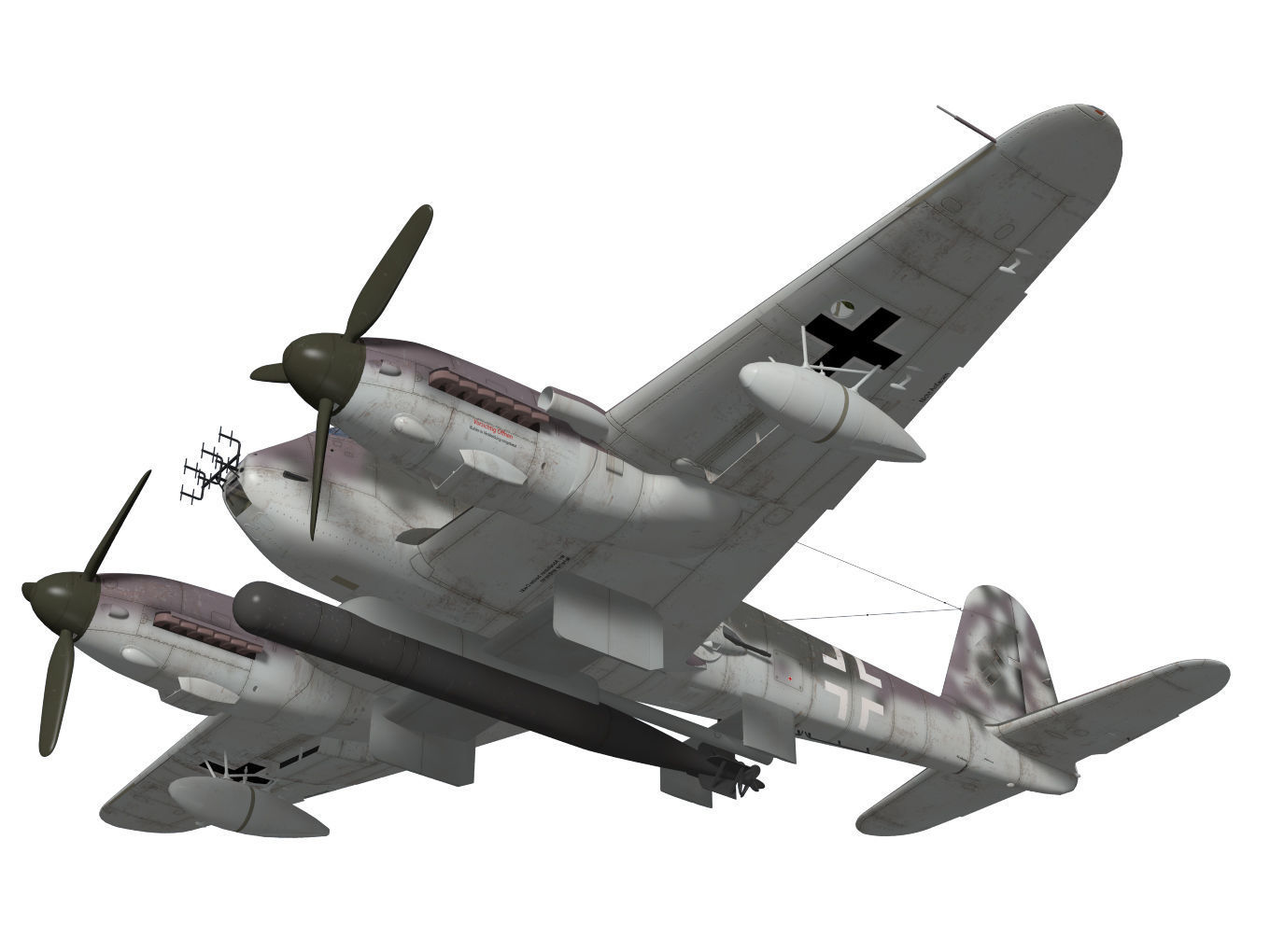 Messerschmitt Me 410 B5 Hornisse 3D model_4