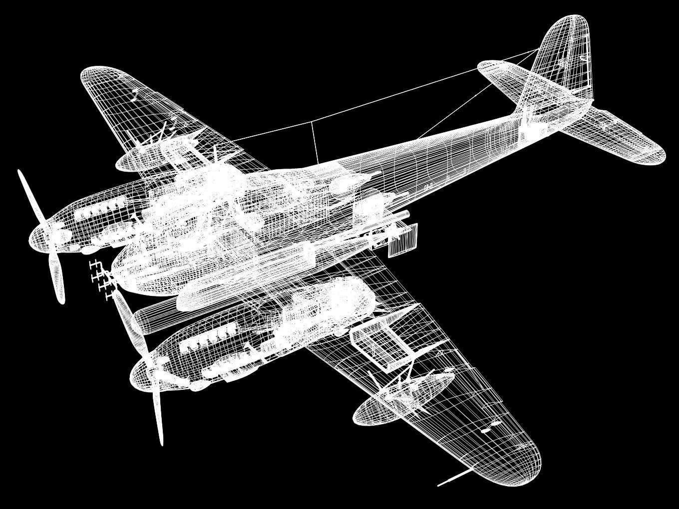 Messerschmitt Me 410 B5 Hornisse 3D model_17