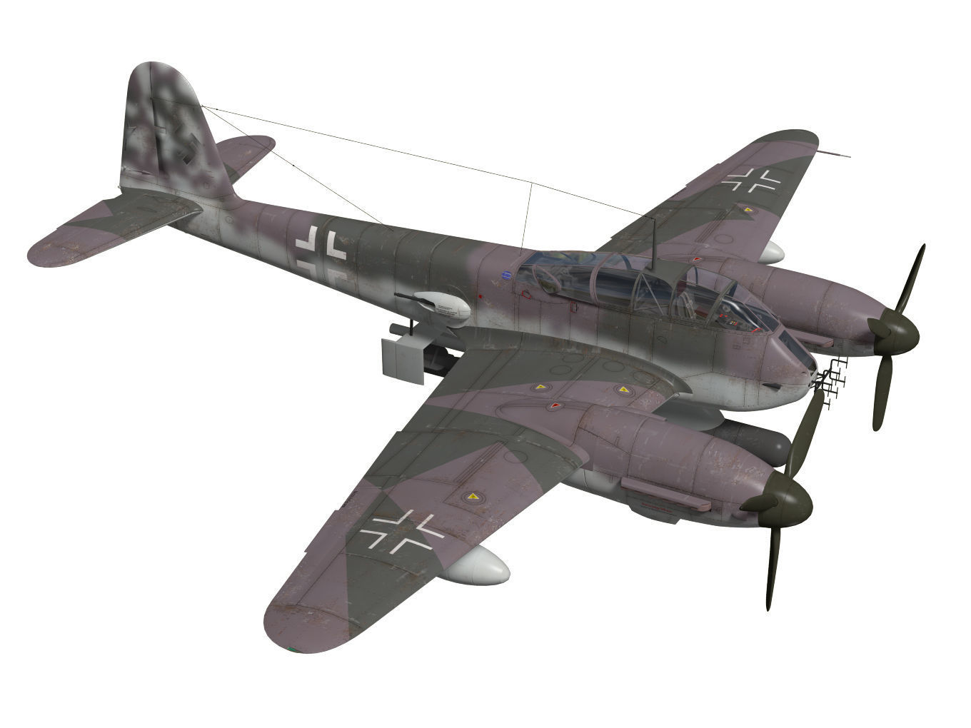 Messerschmitt Me 410 B5 Hornisse 3D model_6
