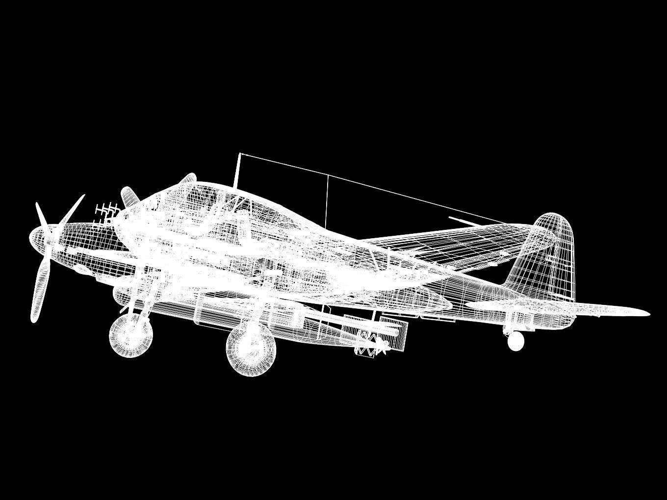 Messerschmitt Me 410 B5 Hornisse 3D model_18