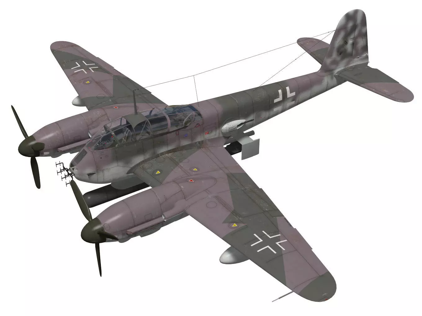 Messerschmitt Me 410 B5 Hornisse 3D model_0