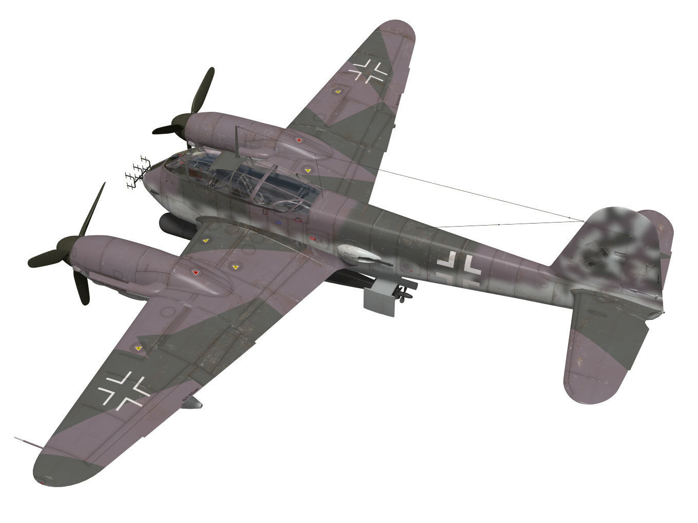 Messerschmitt Me 410 B5 Hornisse 3D model_2