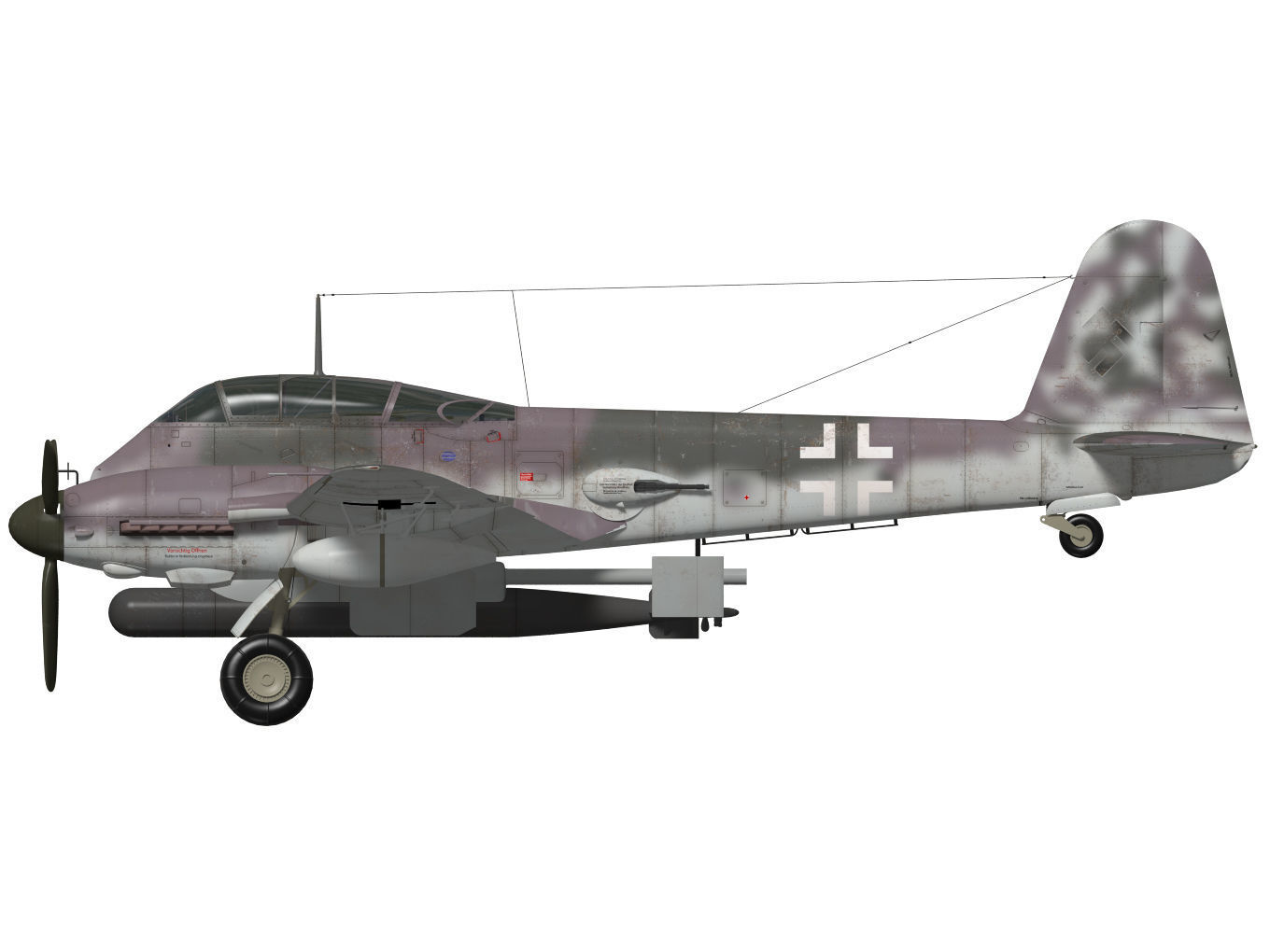 Messerschmitt Me 410 B5 Hornisse 3D model_12