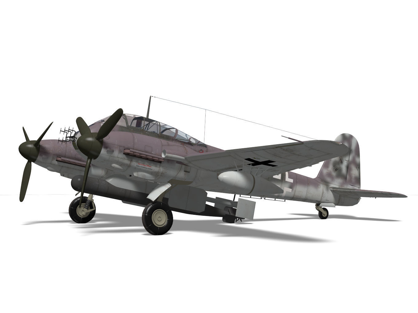 Messerschmitt Me 410 B5 Hornisse 3D model_7