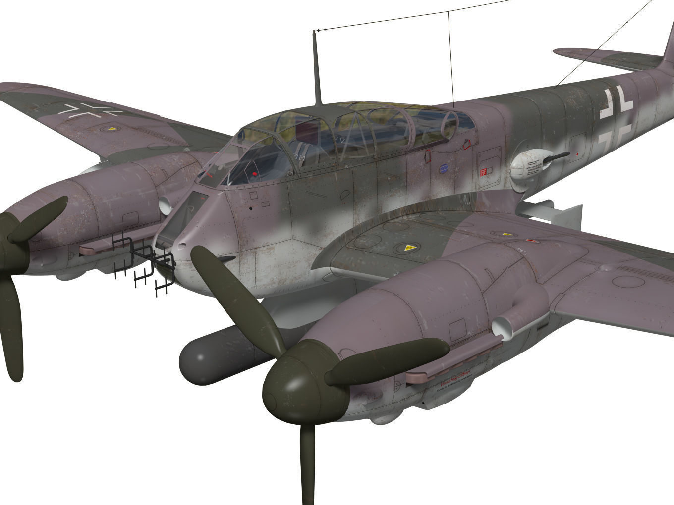 Messerschmitt Me 410 B5 Hornisse 3D model_5