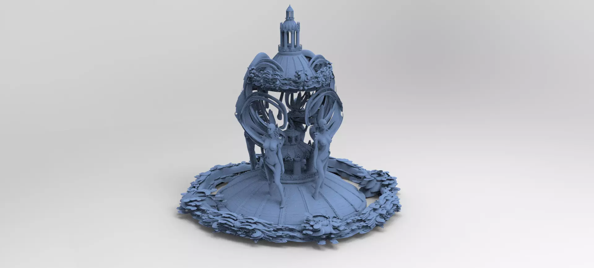 Art Deco Sun Global towers Dome 2  3D model_0