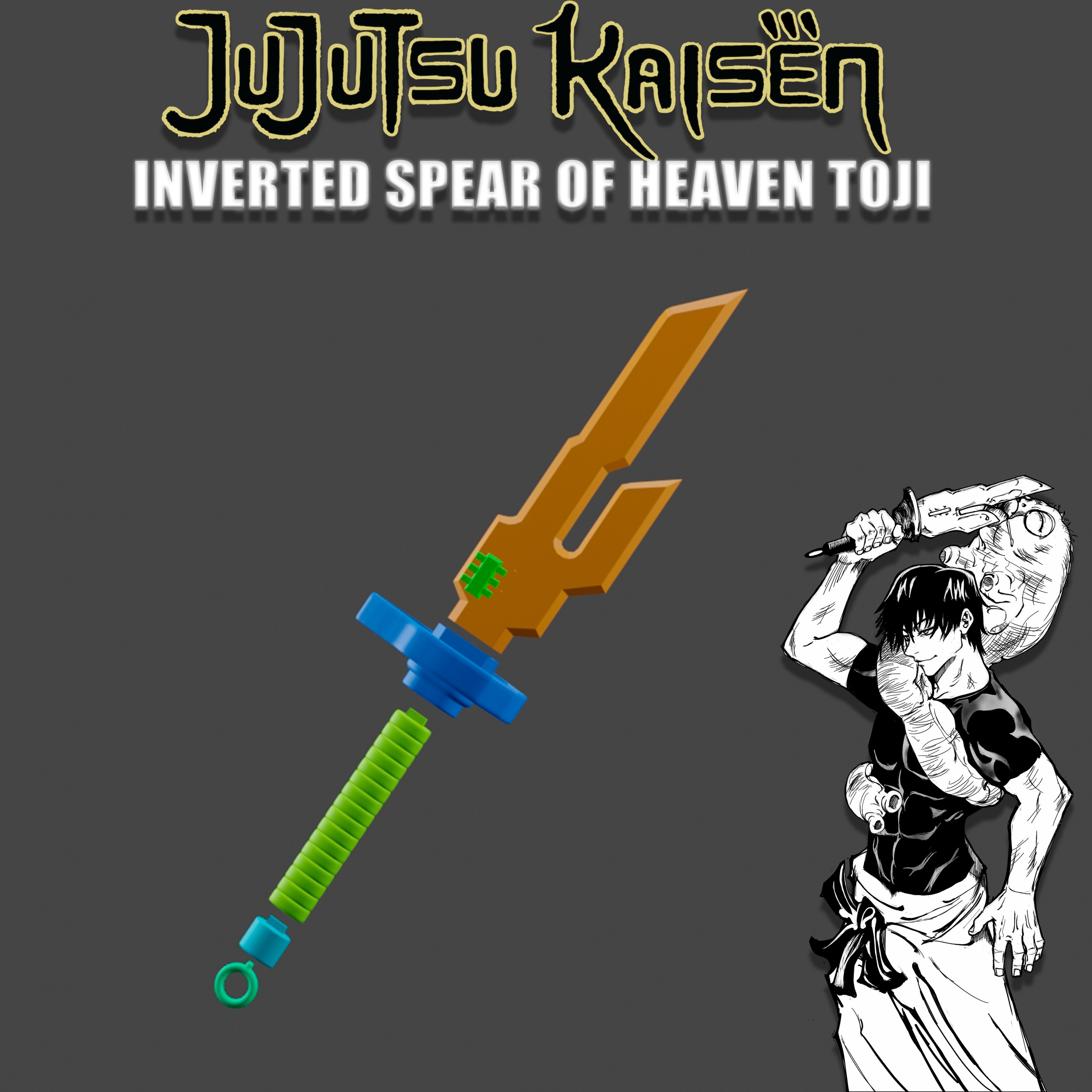INVERTED SPEAR OF HEAVEN TOJI JUJUTSU KAISEN 3D print model_1