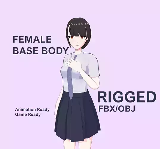 Anime Female Base Body - Animation Ready