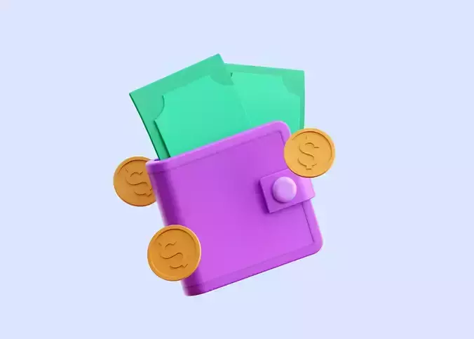 Wallet with Money Illustration
