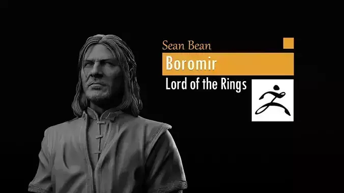 Sean Bean - Boromir - Lord of the RIngs 3D print model