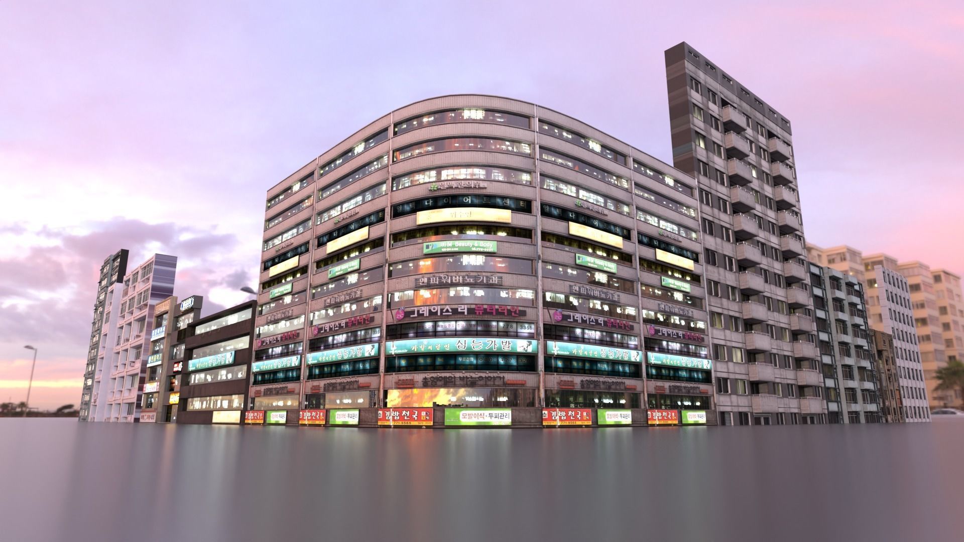 High Detailed Modern City Model Pack 3D model_13