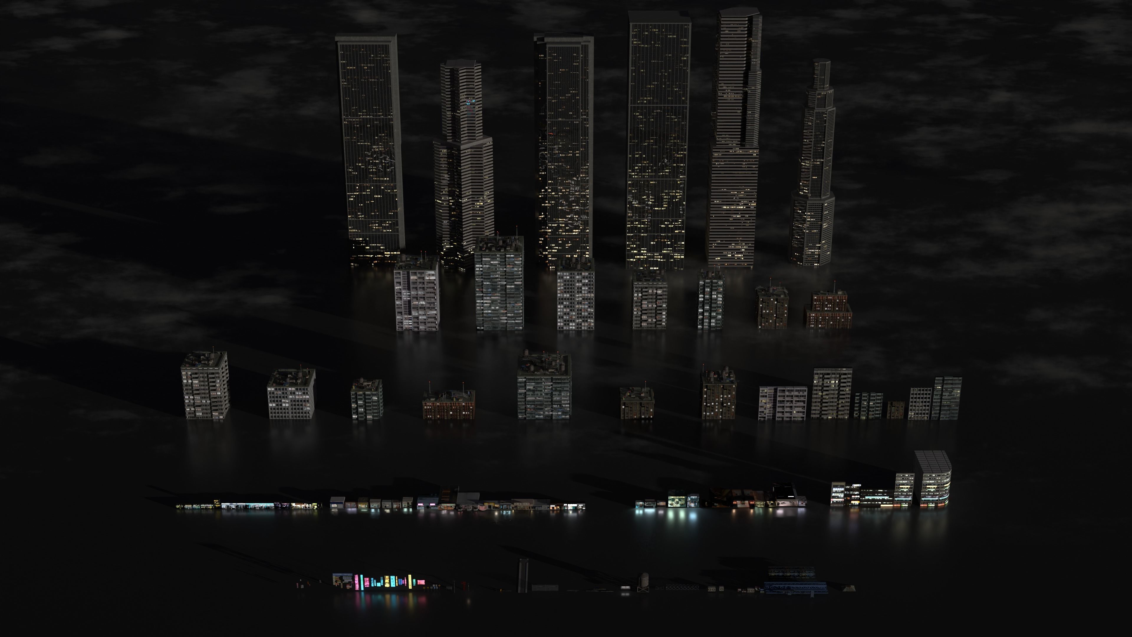 High Detailed Modern City Model Pack 3D model_3