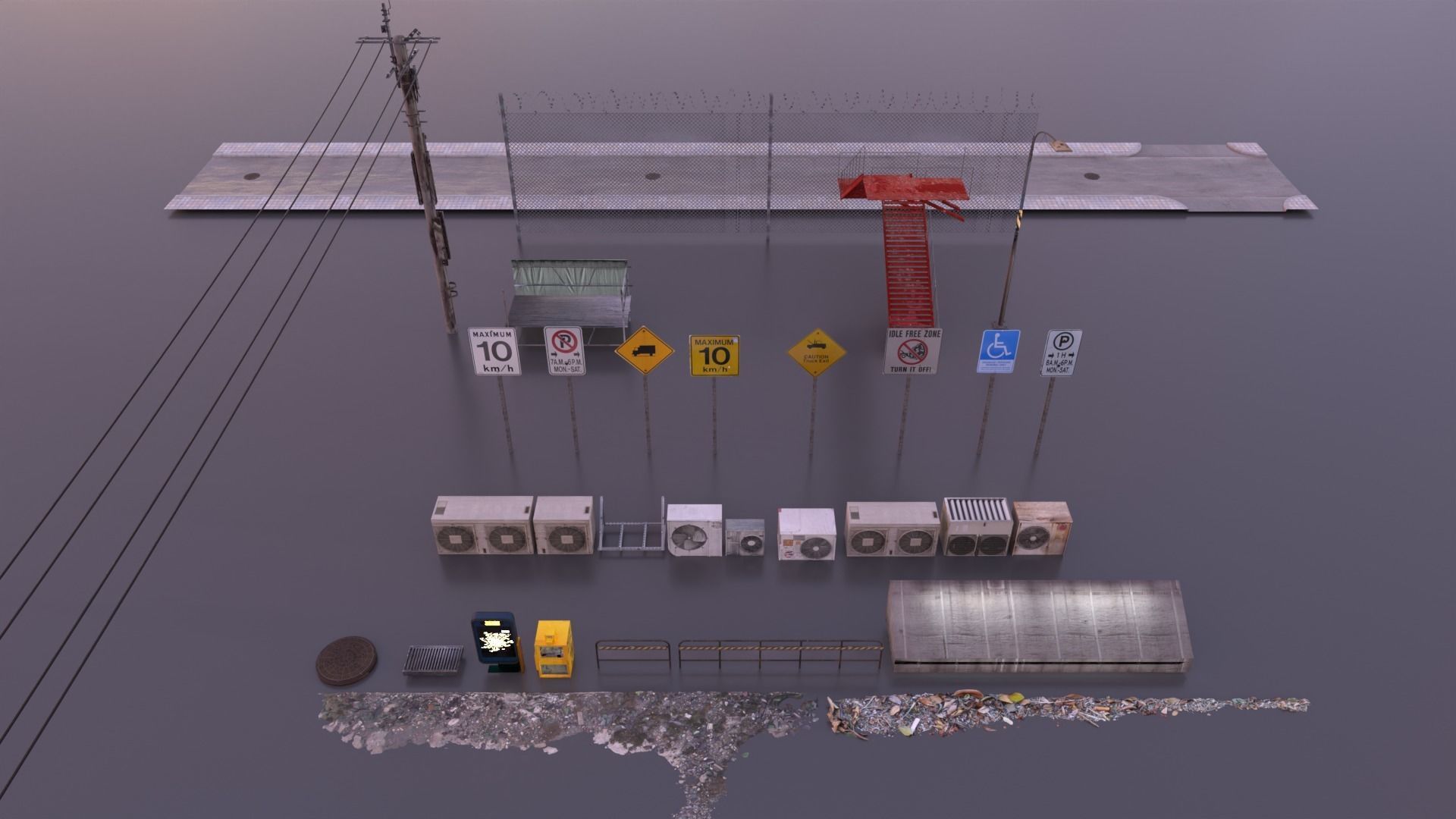 High Detailed Modern City Model Pack 3D model_7