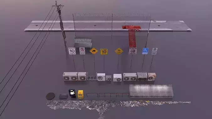 High Detailed Modern City Model Pack 3D model 6