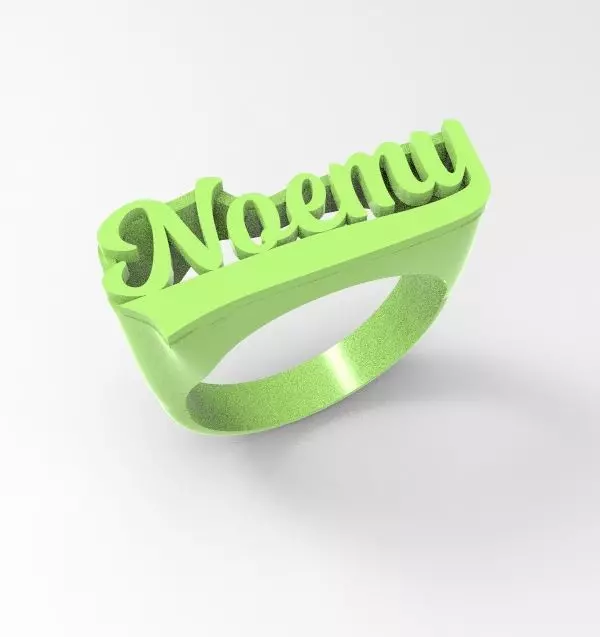 Noemy name ring 3D print model_0