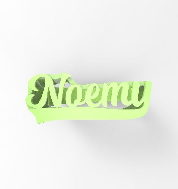 Noemy name ring 3D print model_1