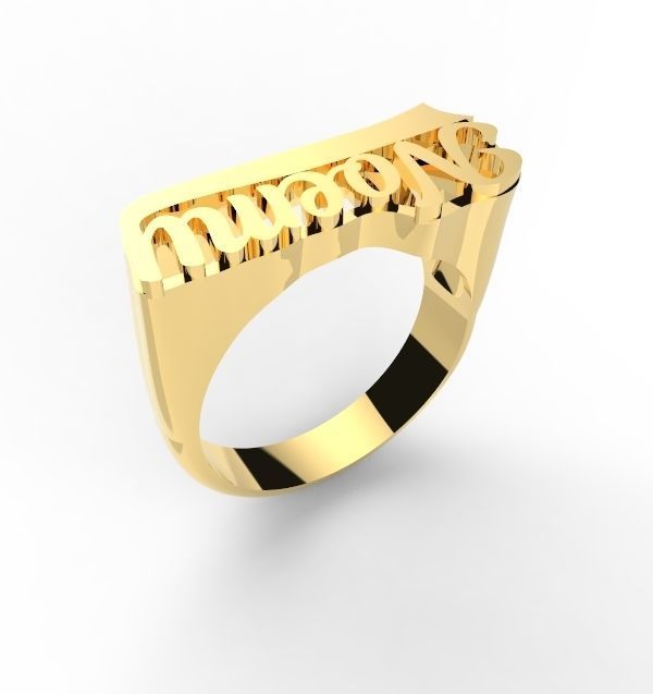 Noemy name ring 3D print model_5