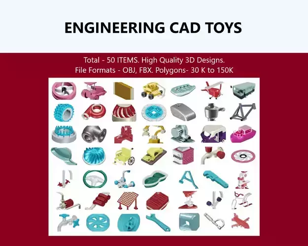 ENGINEERING CAD TOYS 3D Model Collection