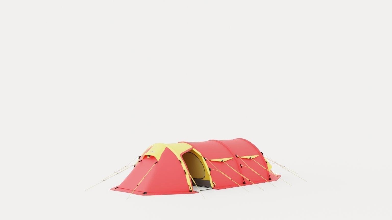 Spitsbergen X-Trem 4 Camp Tent Low-poly 3D model_1