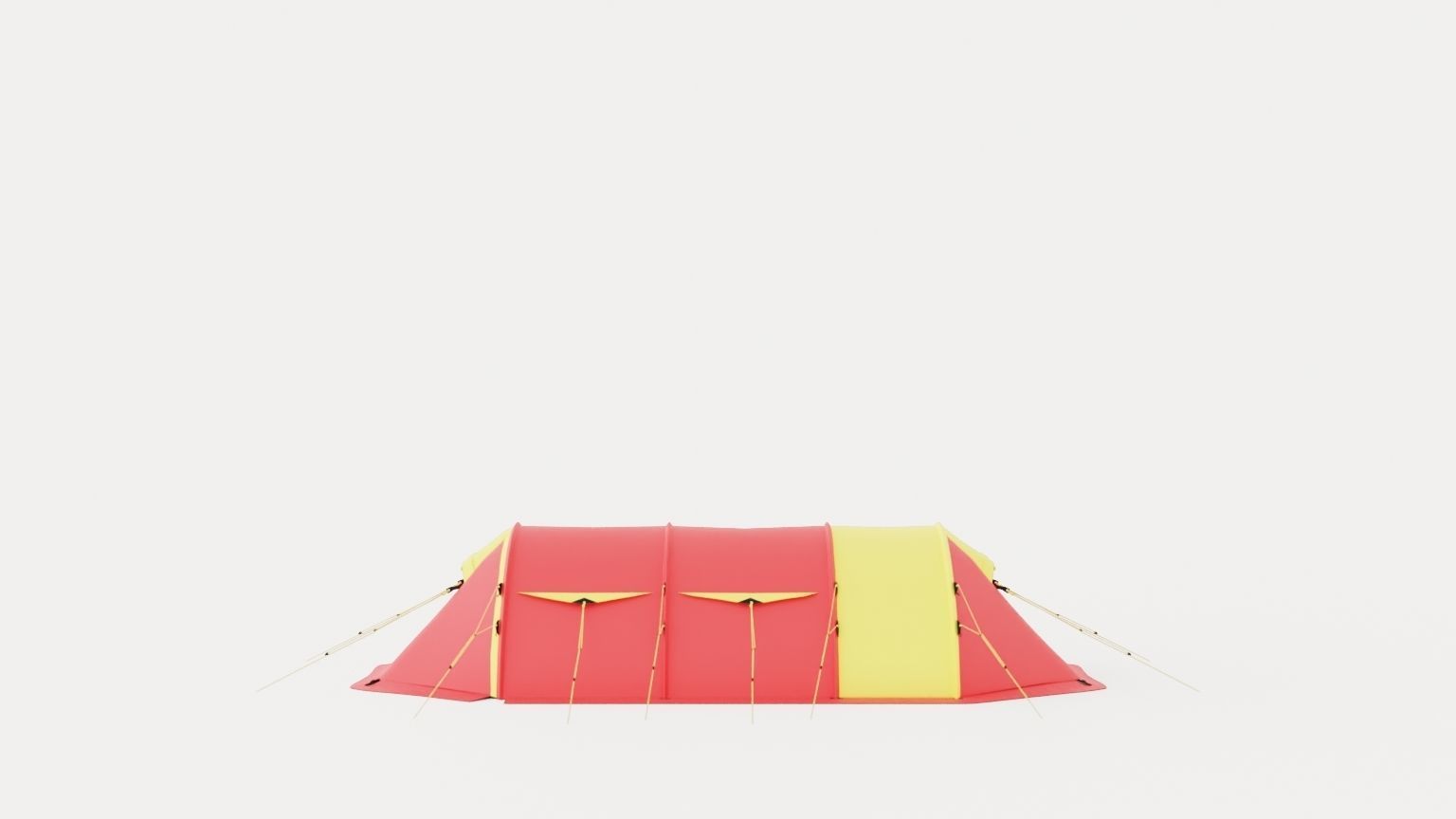 Spitsbergen X-Trem 4 Camp Tent Low-poly 3D model_4